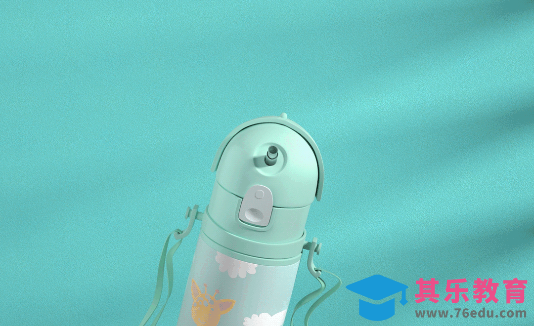 C4D+OC-儿童保温水壶建模[虎课网C4D设计视频教程][产品数码建模MP4教程全集 ]-第1张图片-我要自学网