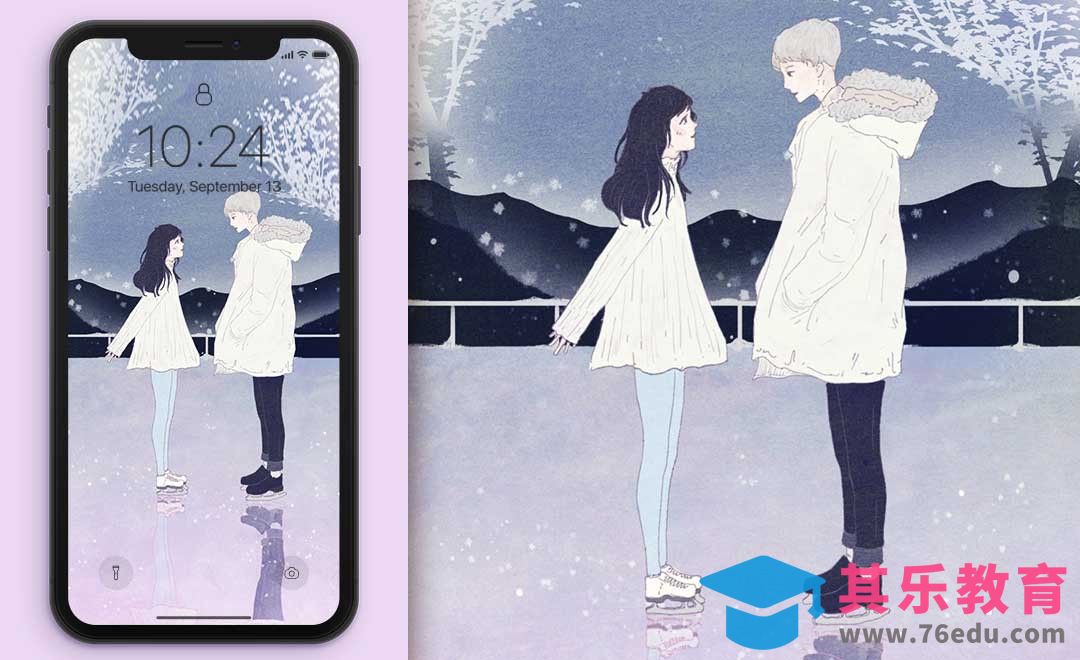 PS-板绘-白色情人节-韩风小清新插画[虎课网绘画插画视频教程][ipad商业插画MP4教程全集 ]-第1张图片-我要自学网