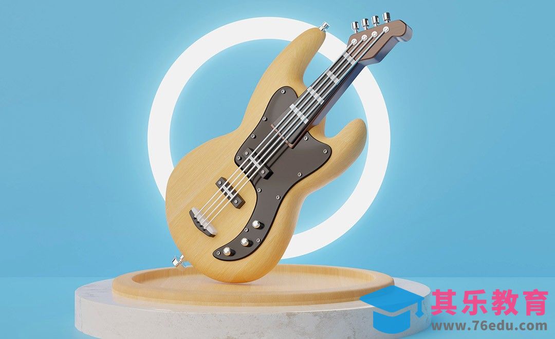 Blender-贝斯建模渲染[虎课网Blender视频教程][Blender建模教程MP4教程全集 ]-第1张图片-我要自学网