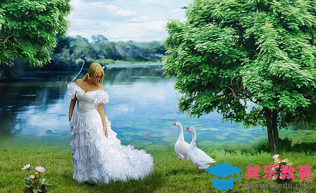 PS-油画风场景合成[平面设计视频教程][海报设计MP4高清全集 ]-第1张图片-我要自学网