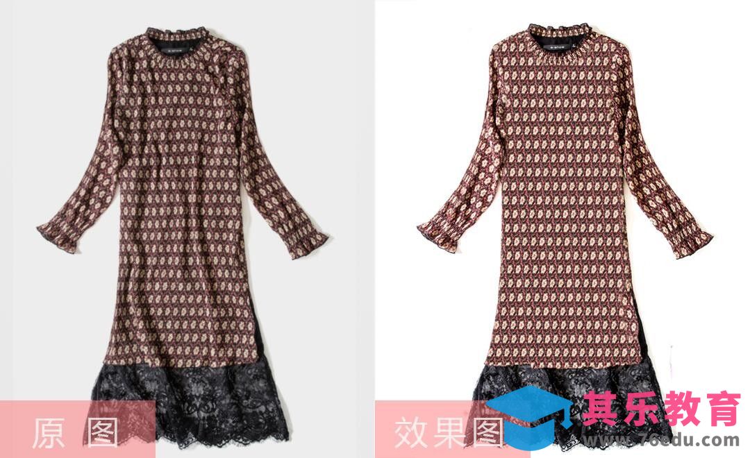 PS-棕色连衣裙精修[虎课网电商产品精修视频教程][最新PS修图教程全集MP4 ]-第1张图片-我要自学网