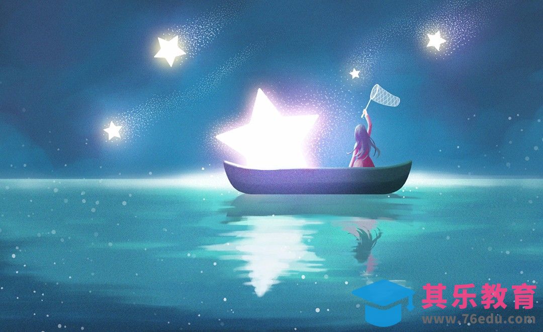 PS-板绘-唯美风格插画捞星星的人[虎课网绘画插画视频教程][ipad商业插画MP4教程全集 ]-第1张图片-我要自学网