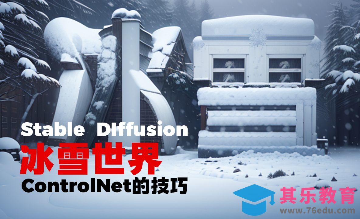 AI冰雪文字-Stable Diffusion的ControlNet应用[虎课网AICG人工智能视频教程][MP4高清全集 ]-第1张图片-我要自学网