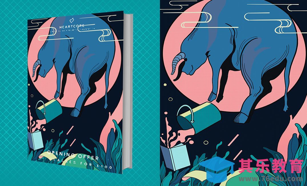 PS-文创插画-《牛年吹个“牛”》思路分享[虎课网绘画插画视频教程][ipad商业插画MP4教程全集 ]-第1张图片-我要自学网