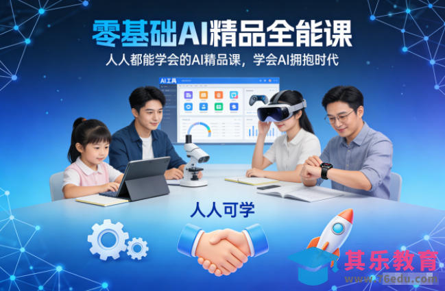 零基础AI精品全能课,人人都能学会的AI精品课,学会AI拥抱时代-第1张图片-我要自学网 零基础AI精品全能课,人人都能学会的AI精品课,学会AI拥抱时代-第1张图片-我要自学网