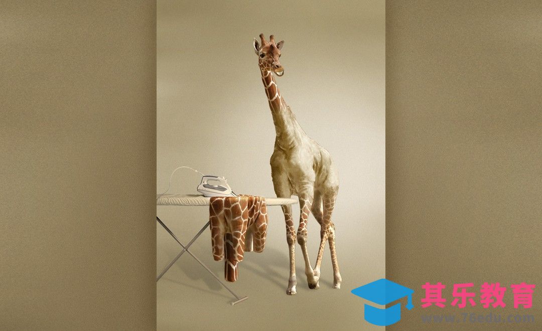 PS合并图层-趣味·长颈鹿熨鹿皮[平面设计视频教程][海报设计MP4高清全集 ]-第1张图片-我要自学网