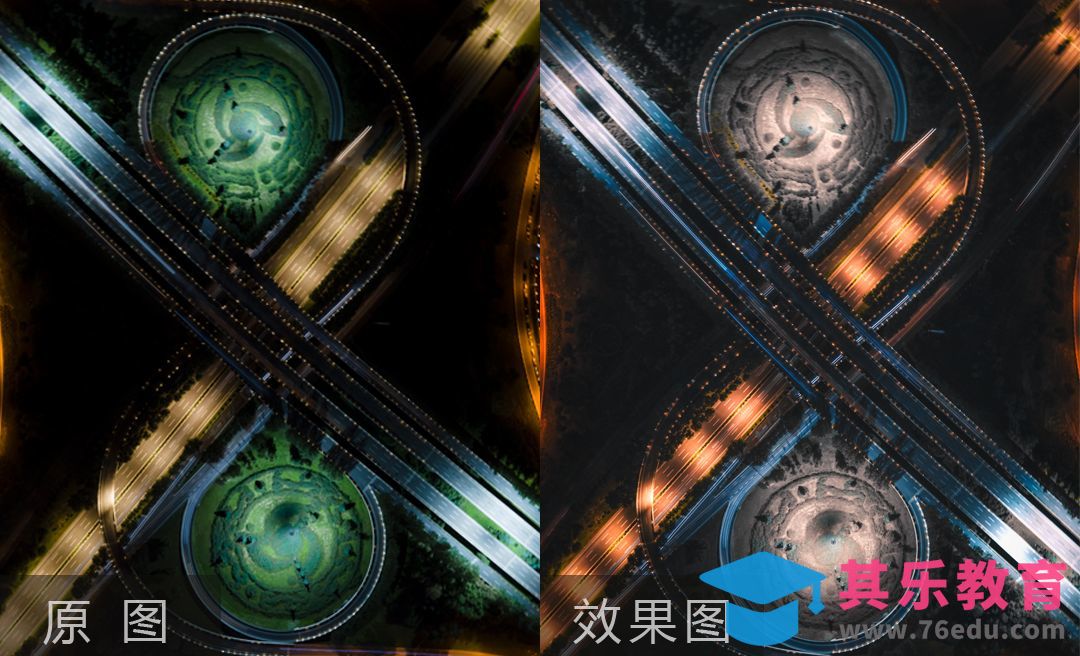 PS-城市夜景蓝橙色调色方法[虎课网手机摄影入门视频教程][MP4产品摄影教程全集 ]-第1张图片-我要自学网