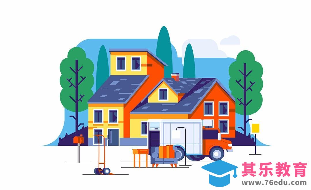 PS-鼠绘-扁平屋子[虎课网绘画插画视频教程][ipad商业插画MP4教程全集 ]-第1张图片-我要自学网