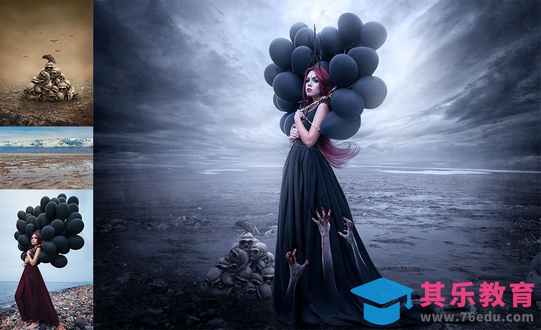 PS-泥沼中的暗黑天使创意合成[虎课网最新视频教程][免费高清MP4教程全集 ]-第1张图片-我要自学网