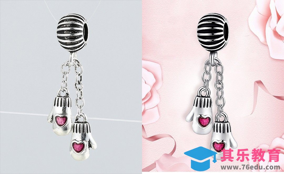 PS-银饰小手套吊坠[虎课网电商产品精修视频教程][最新PS修图教程全集MP4 ]-第1张图片-我要自学网