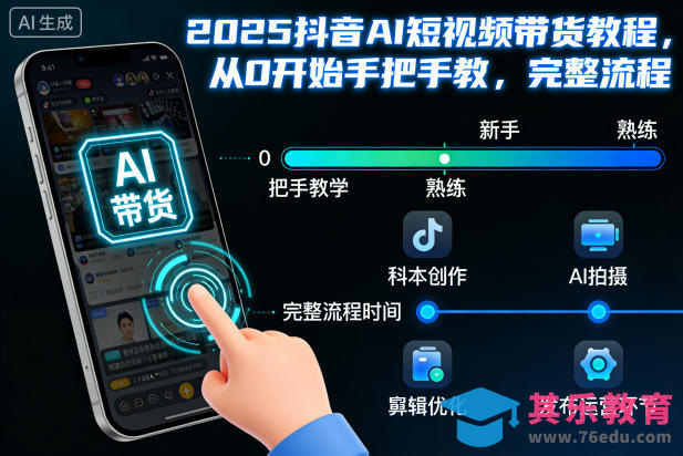 2025抖音AI短视频带货教程，从0开始手把手教，完整流程-第1张图片-我要自学网