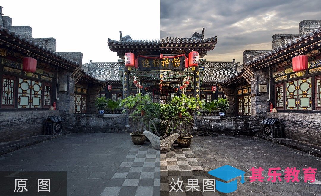 PS+LR-古建筑对称调整和天空处理[虎课网手机摄影入门视频教程][MP4产品摄影教程全集 ]-第1张图片-我要自学网