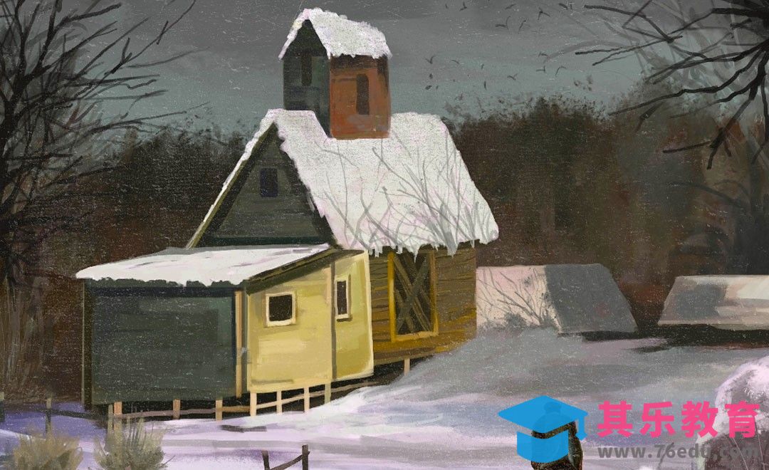 PS-板绘插画-冬日那天[虎课网绘画插画视频教程][ipad商业插画MP4教程全集 ]-第1张图片-我要自学网
