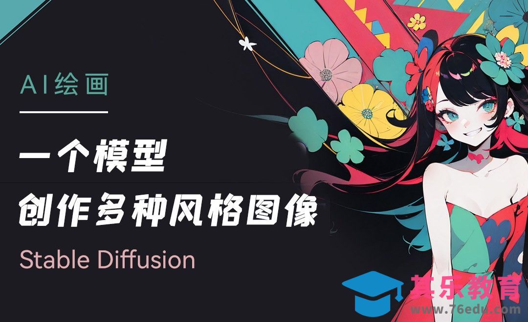 AI绘画之1个模型合成多种风格-Stable Diffusion[虎课网AICG人工智能视频教程][MP4高清全集 ]-第1张图片-我要自学网