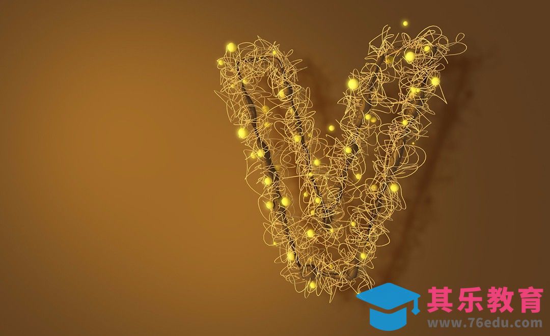 C4D-藤蔓缠绕效果V字制作[虎课网C4D设计视频教程][产品数码建模MP4教程全集 ]-第1张图片-我要自学网