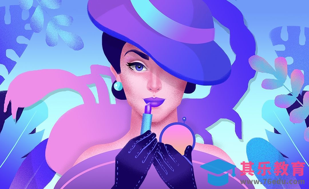 PS- 板绘插画-扁平肌理风天蝎座插画[虎课网绘画插画视频教程][ipad商业插画MP4教程全集 ]-第1张图片-我要自学网