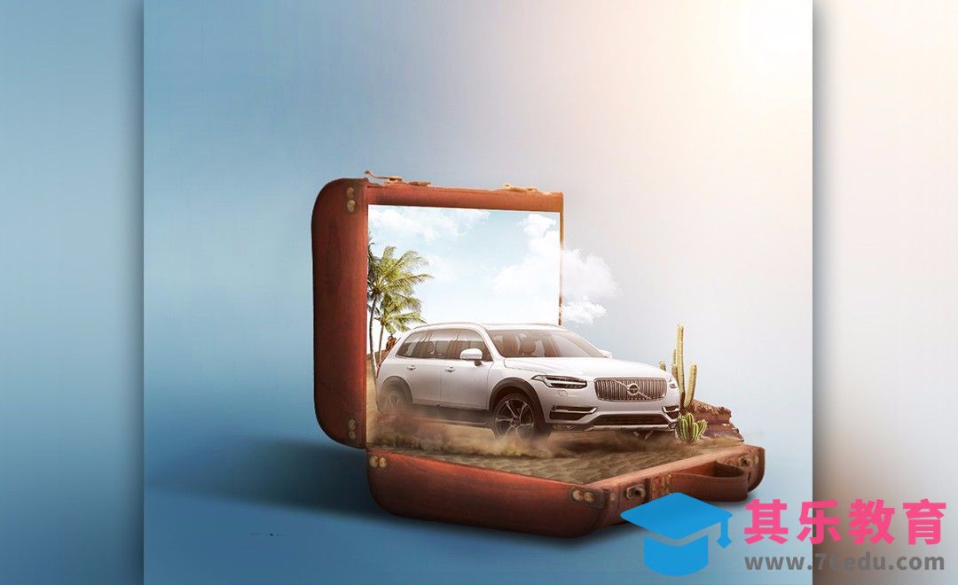 PS-箱内奔驰-微景观[平面设计视频教程][海报设计MP4高清全集 ]-第1张图片-我要自学网