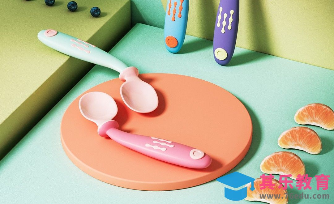 C4D+OC-硅胶叉勺建模[虎课网C4D设计视频教程][产品数码建模MP4教程全集 ]-第1张图片-我要自学网