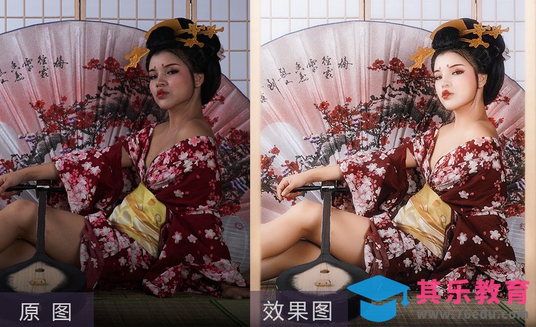 PS-和服歌伎妆人像摄影后期教程[虎课网手机摄影入门视频教程][MP4产品摄影教程全集 ]-第1张图片-我要自学网