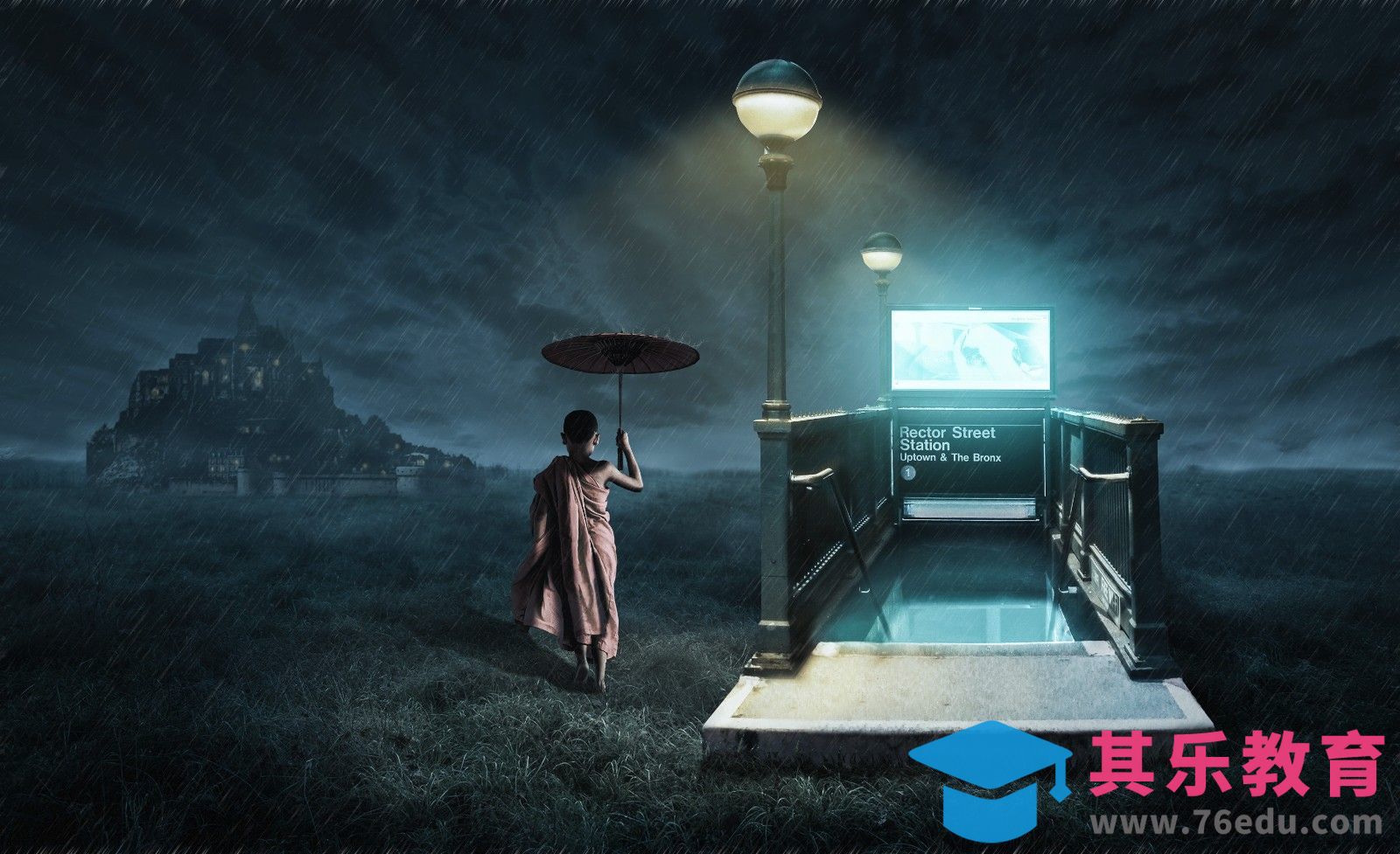 PS-偏僻的地铁口[平面设计视频教程][海报设计MP4高清全集 ]-第1张图片-我要自学网