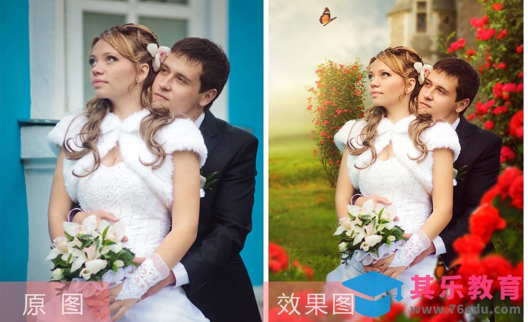 PS-婚纱特写外景合成[虎课网手机摄影入门视频教程][MP4产品摄影教程全集 ]-第1张图片-我要自学网