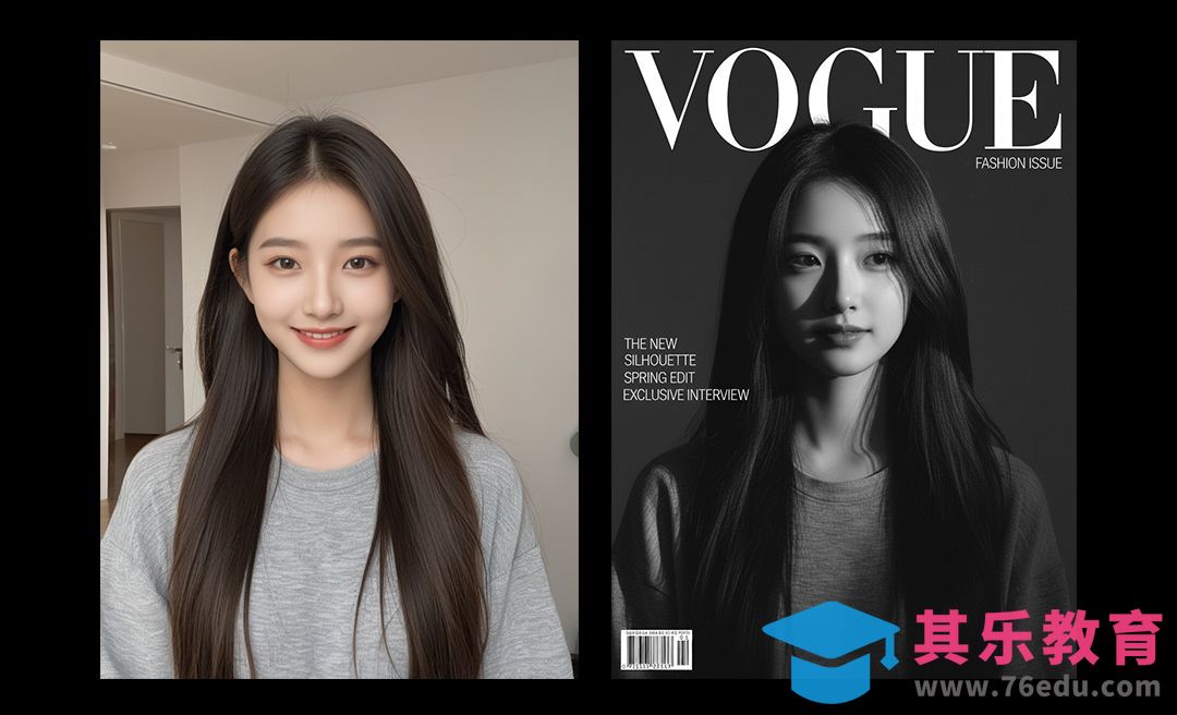 StartAI-人物黑白摄影-高级感杂志封面[虎课网AICG人工智能视频教程][MP4高清全集 ]-第1张图片-我要自学网