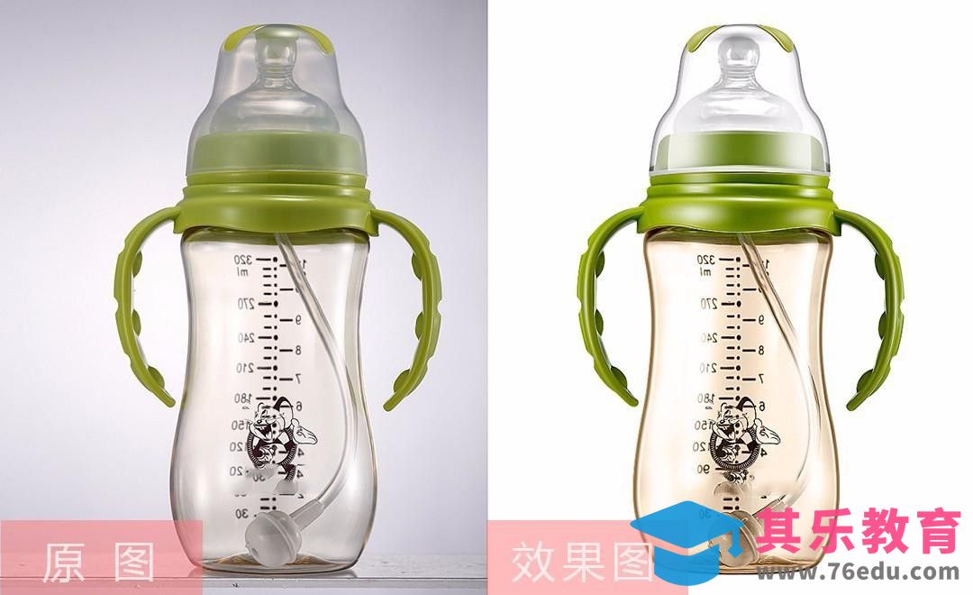PS-婴儿奶瓶精修[虎课网电商产品精修视频教程][最新PS修图教程全集MP4 ]-第1张图片-我要自学网