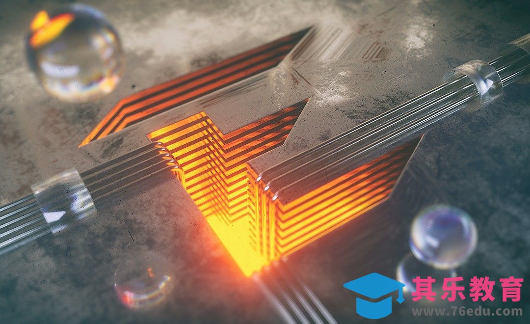 C4D-钢铁熔岩字母E抽象场景图[虎课网C4D设计视频教程][产品数码建模MP4教程全集 ]-第1张图片-我要自学网