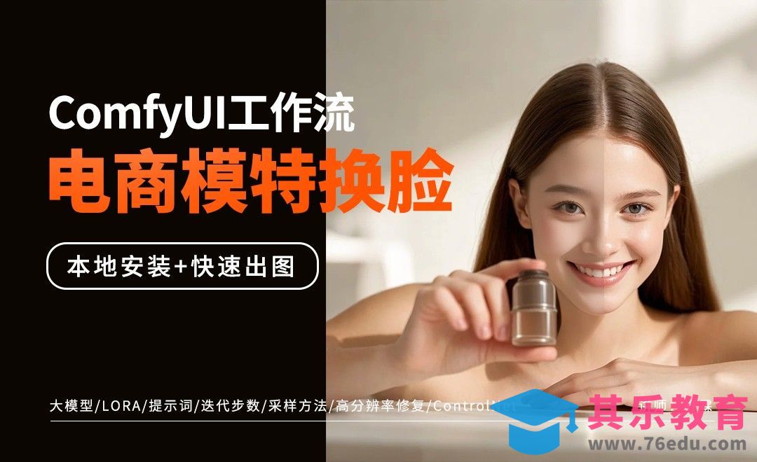 ComfyUI电商模特换脸工作流[虎课网AICG人工智能视频教程][MP4高清全集 ]-第1张图片-我要自学网