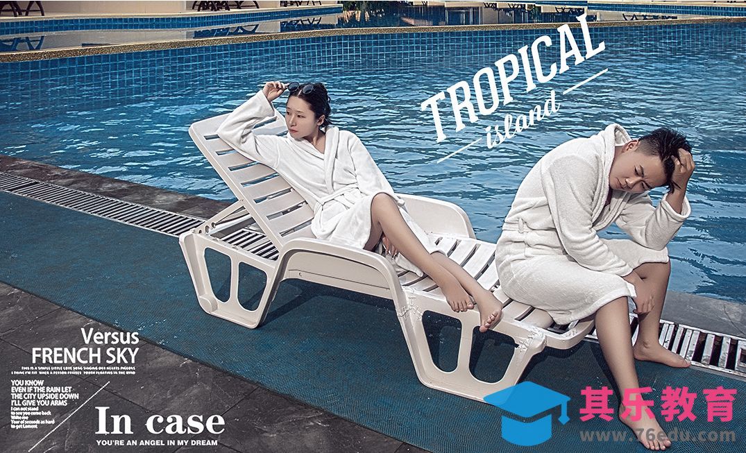 PS-夏日泳池合成背景低饱和人物肤色案例教学[虎课网手机摄影入门视频教程][MP4产品摄影教程全集 ]-第1张图片-我要自学网