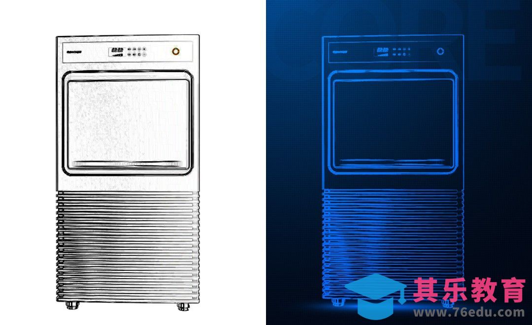 PS-制冰机线框效果[虎课网电商运营视频教程][最新电商教程全集MP4 ]-第1张图片-我要自学网