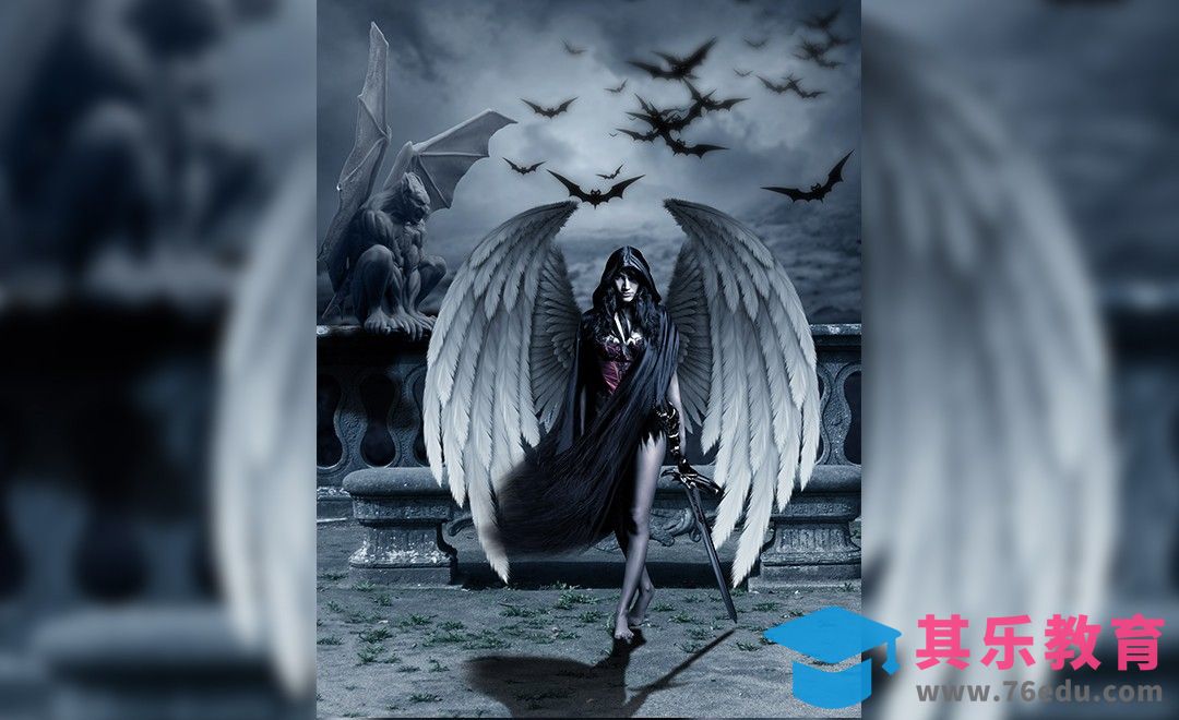 PS-挥剑的暗黑女王[平面设计视频教程][海报设计MP4高清全集 ]-第1张图片-我要自学网