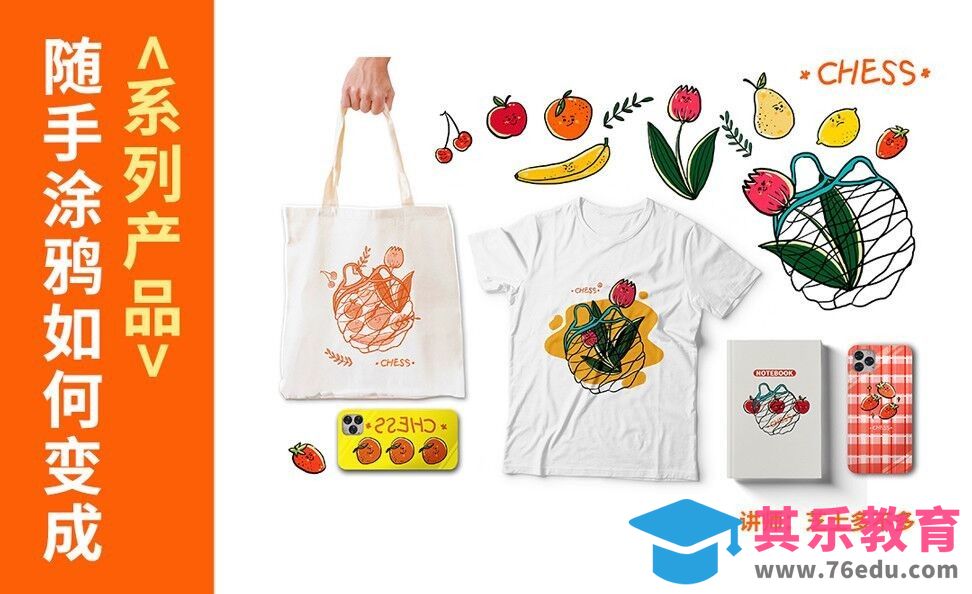 PS-随手涂鸦如何变成系列产品[虎课网绘画插画视频教程][ipad商业插画MP4教程全集 ]-第1张图片-我要自学网