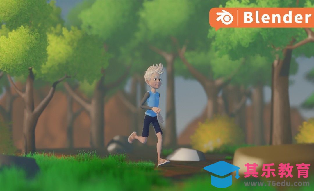 Blender-卡通节点人物跑步动画（一）[虎课网Blender视频教程][Blender建模教程MP4教程全集 ]-第1张图片-我要自学网