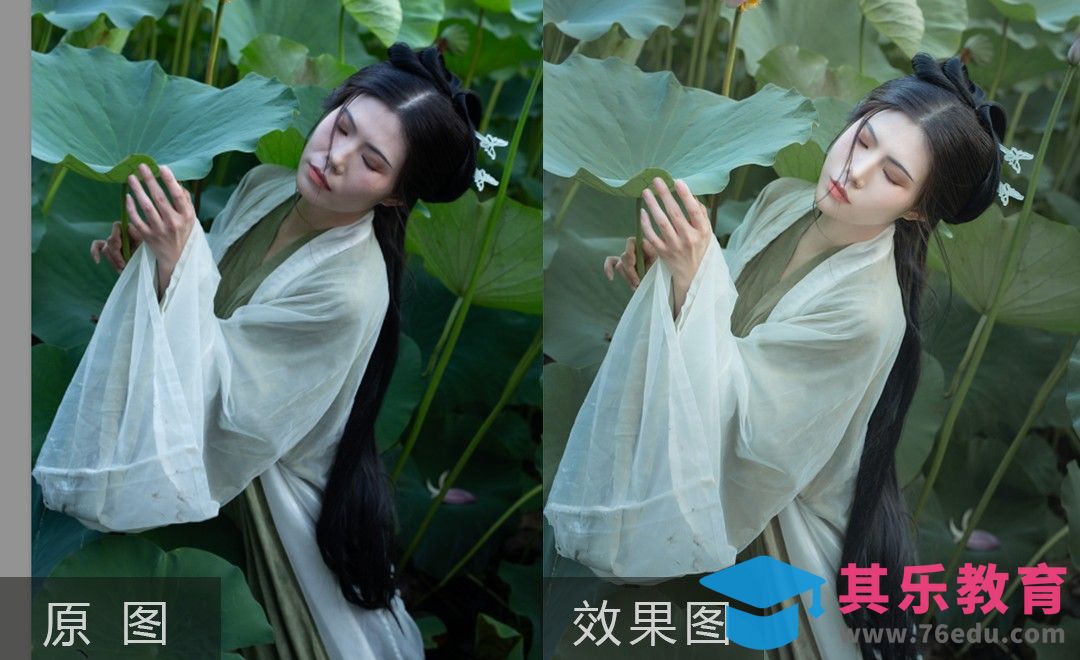 PS-夏日荷花人像后期封面[虎课网手机摄影入门视频教程][MP4产品摄影教程全集 ]-第1张图片-我要自学网