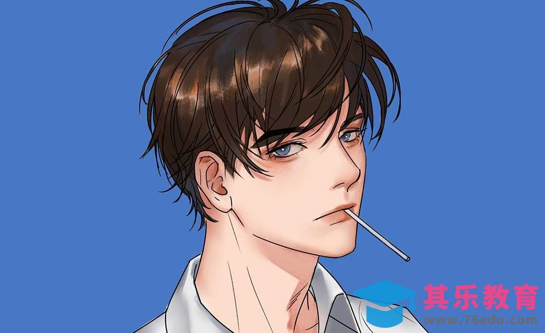 PS-板绘动漫男生头像[虎课网绘画插画视频教程][ipad商业插画MP4教程全集 ]-第1张图片-我要自学网