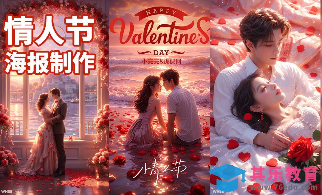 AI-快速制作情人节海报壁纸[虎课网AICG人工智能视频教程][MP4高清全集 ]-第1张图片-我要自学网