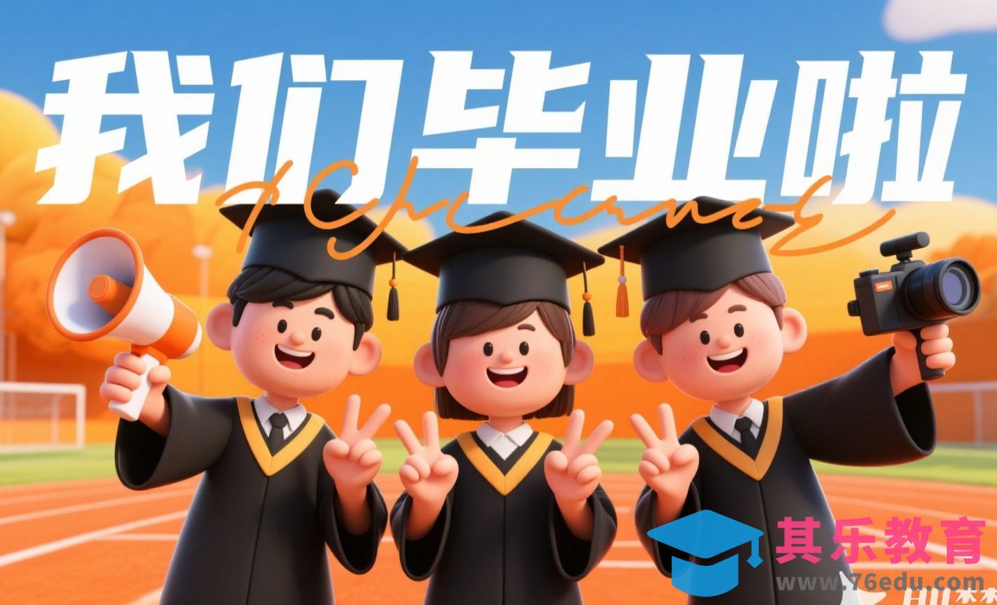 即梦AI-打造3D卡通亮橙色操场毕业画面[虎课网AICG人工智能视频教程][MP4高清全集 ]-第1张图片-我要自学网