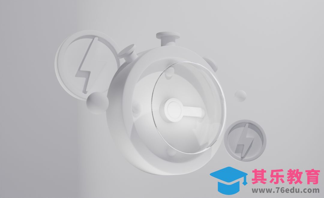 Blender-卡通小闹钟图标建模[虎课网Blender视频教程][Blender建模教程MP4教程全集 ]-第1张图片-我要自学网