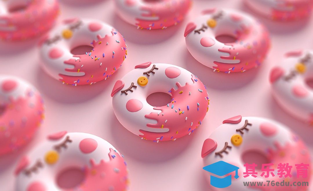 Blender-粉猪猪甜甜圈[虎课网Blender视频教程][Blender建模教程MP4教程全集 ]-第1张图片-我要自学网