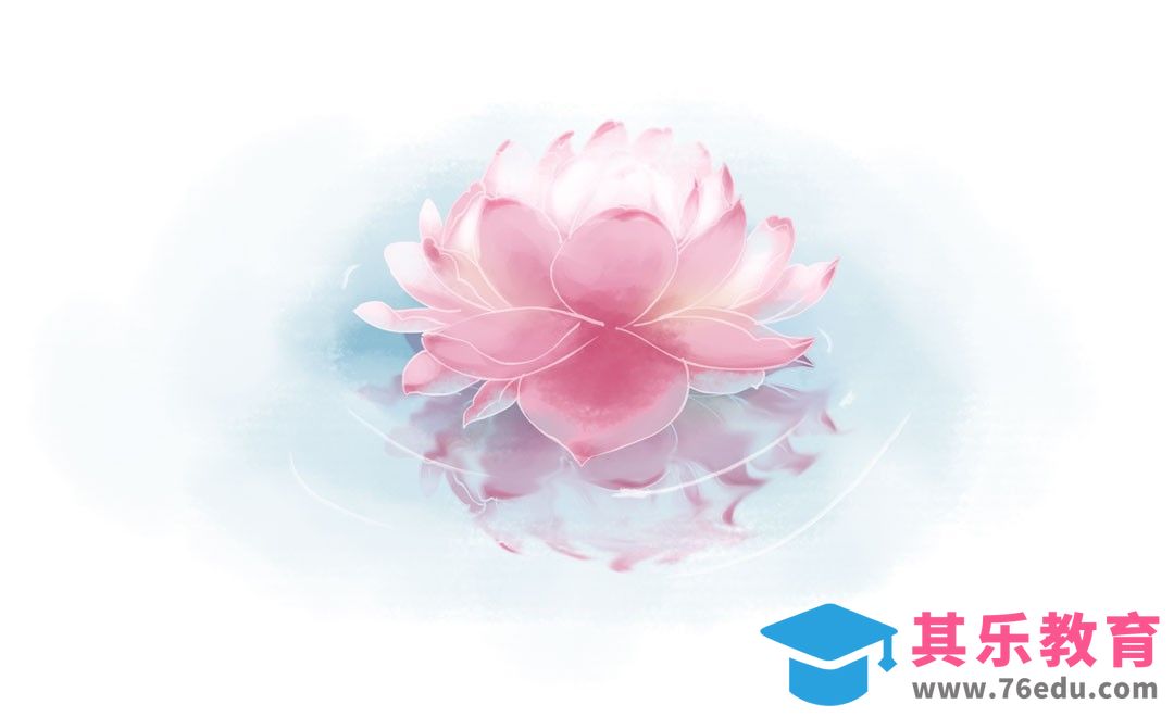 PS-板绘-拟水彩风格莲花[虎课网绘画插画视频教程][ipad商业插画MP4教程全集 ]-第1张图片-我要自学网