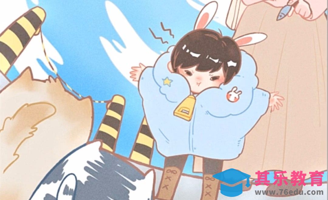 SAI-傲娇拟人兔子-Q萌插画绘制[虎课网绘画插画视频教程][ipad商业插画MP4教程全集 ]-第1张图片-我要自学网