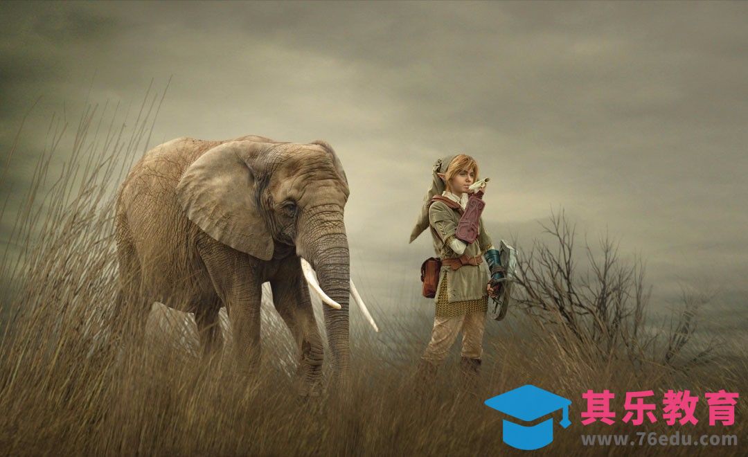 PS-精灵与象-创意合成[平面设计视频教程][海报设计MP4高清全集 ]-第1张图片-我要自学网