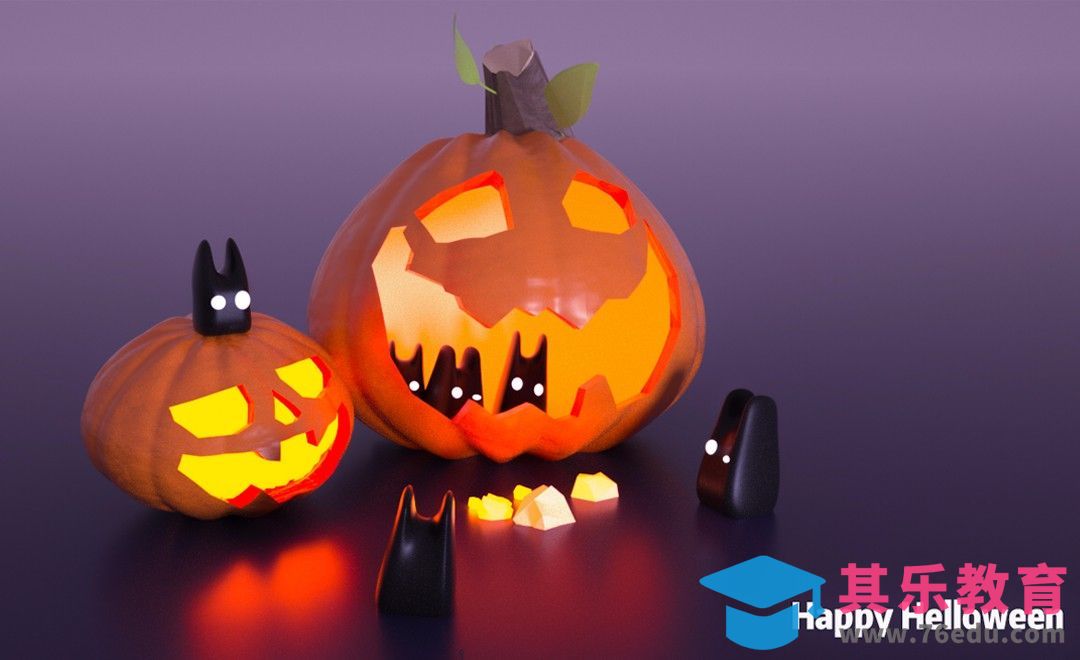 C4D-万圣节主题3D插画建模及渲染[虎课网C4D设计视频教程][产品数码建模MP4教程全集 ]-第1张图片-我要自学网