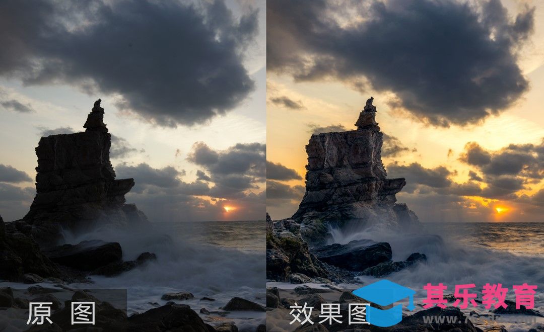 PS-落日海景的后期技巧与思路[虎课网手机摄影入门视频教程][MP4产品摄影教程全集 ]-第1张图片-我要自学网