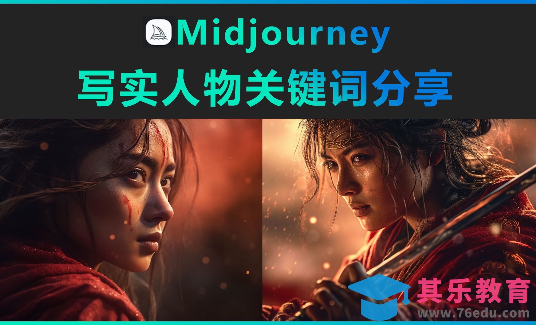 Midjourney-写实人物关键词分享[虎课网AICG人工智能视频教程][MP4高清全集 ]-第1张图片-我要自学网