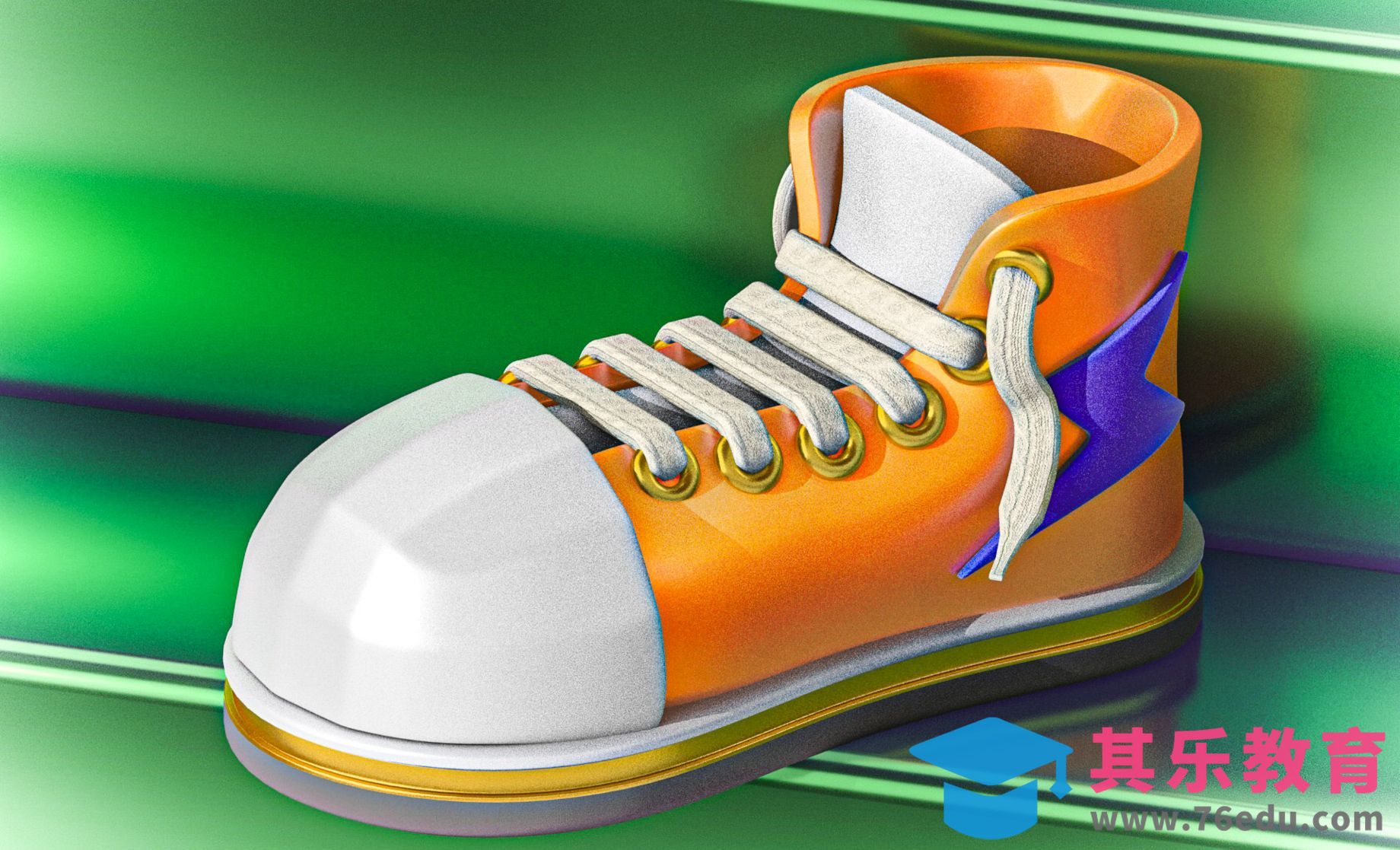 C4D-入门 运动板鞋模型[虎课网C4D设计视频教程][产品数码建模MP4教程全集 ]-第1张图片-我要自学网