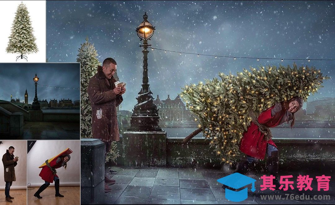 PS-圣诞奇妙夜创意合成[虎课网最新视频教程][免费高清MP4教程全集 ]-第1张图片-我要自学网