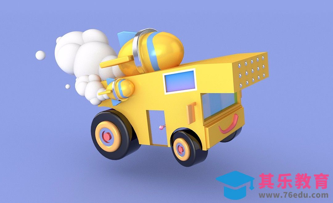 C4D-卡通小汽车建模与渲染[虎课网C4D设计视频教程][产品数码建模MP4教程全集 ]-第1张图片-我要自学网