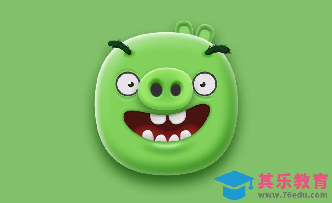 PS-鼠绘-愤怒的小猪[虎课网绘画插画视频教程][ipad商业插画MP4教程全集 ]-第1张图片-我要自学网